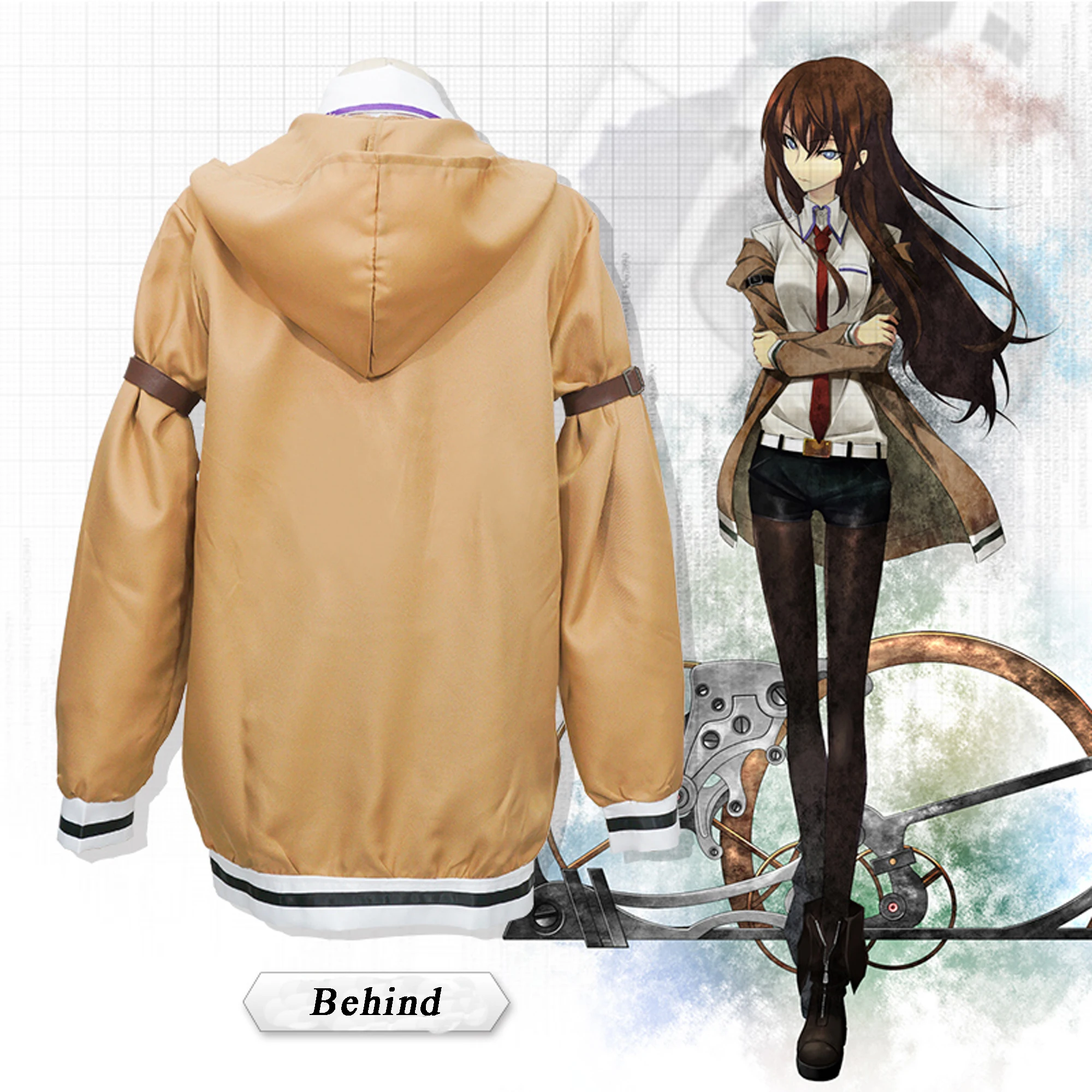 Костюм для косплея Steins Gate Makise Kurisu японский аниме костюм выступлений идеальный