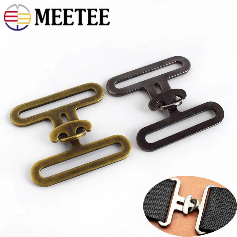 Meetee 1/3 шт. id 50 мм Металлические пряжки для ремня ремешок головы крючок