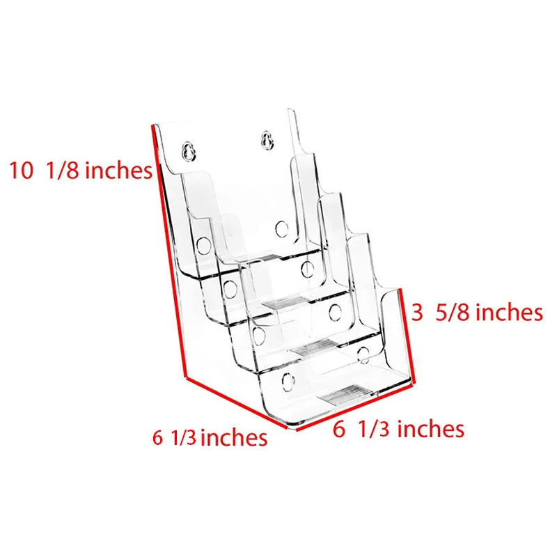Прозрачный 4-уровневый держатель для брошюр книг флаеров пластиковая витрина