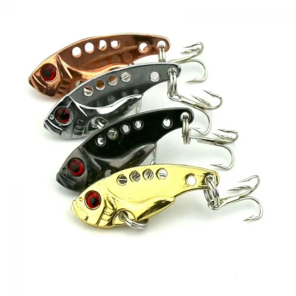 

4pcs Lures New Metal Fishing Baits Fishhooks Metal Fishing Lures Spinner Vib Crankbait Fish Hooks Crank Baits Tackle