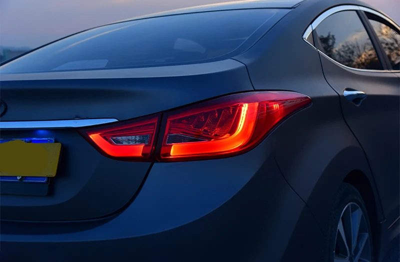 Копченый красный светодиодный задний фонарь для Hyundai Elantra 2011 2013 объектив в