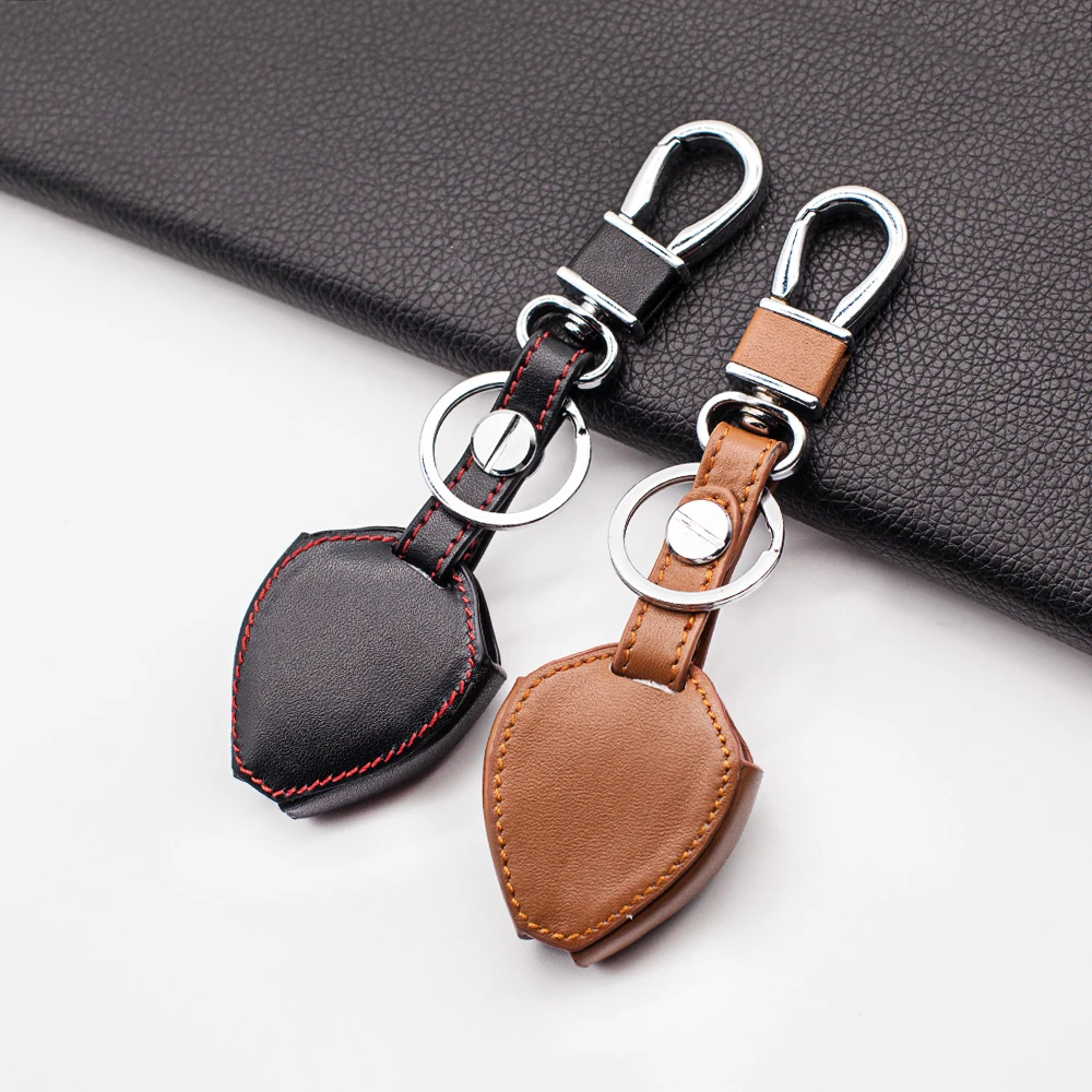 

Genuine leather car key case cover for Toyota Corolla Rav4 Yaris Avensis Prado 2 Button Car Key Shell