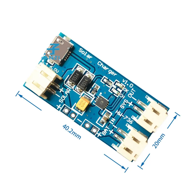 Плата зарядного устройства Lipo CN3065 на солнечной батарее 500мА миниатюрный чип для