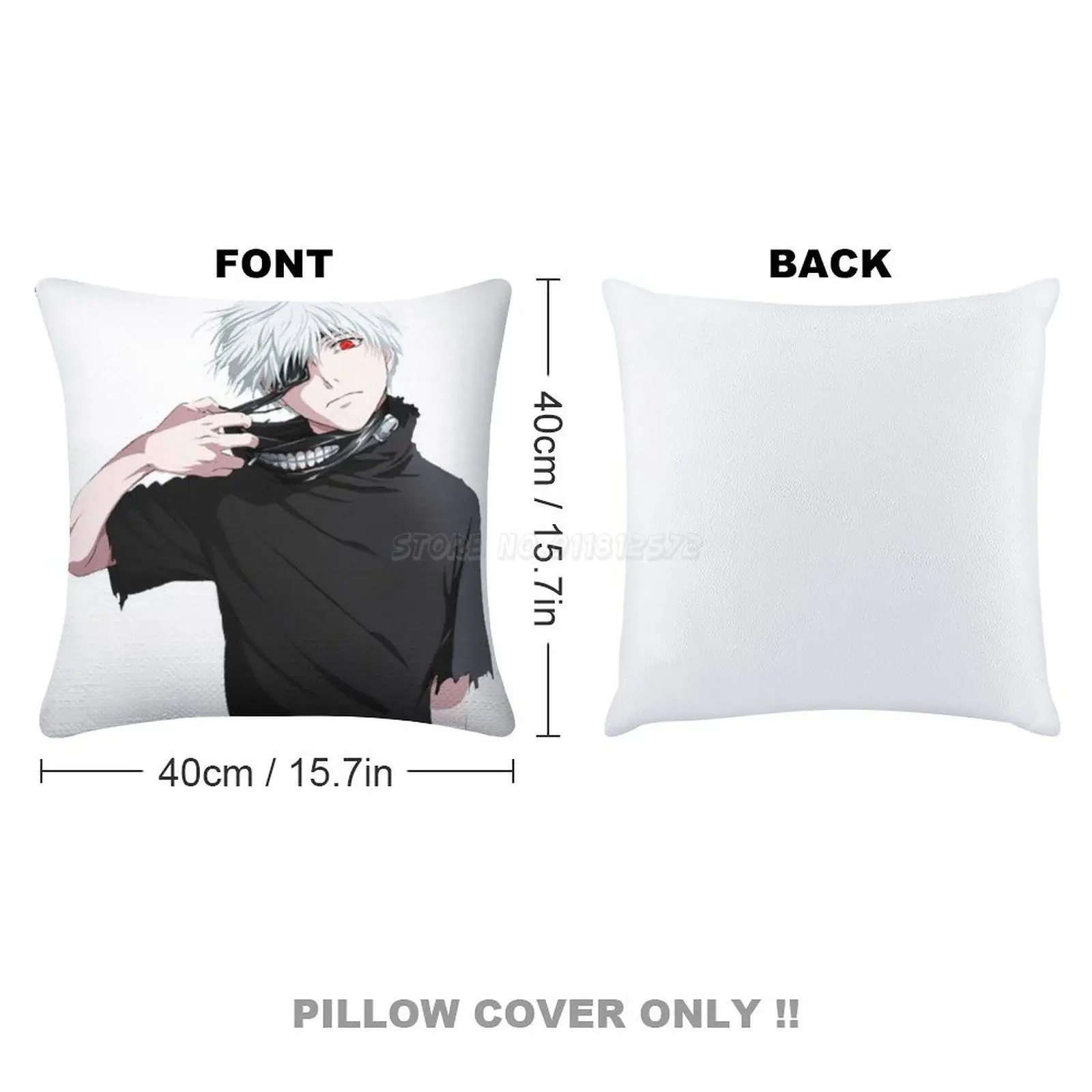 Наволочка Kaneki с блестками Токийский Гуль волшебный чехол для подушек 40x40 см Аниме