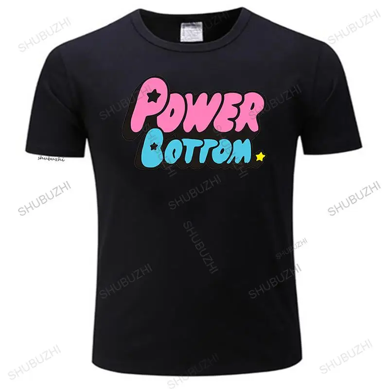 

Fashion Top Tee Mens Power Bottom T-shirt Puff Girls Cartoon Tee Gay Pride LGBT Drag Race Hipster High Quality t shirts Top