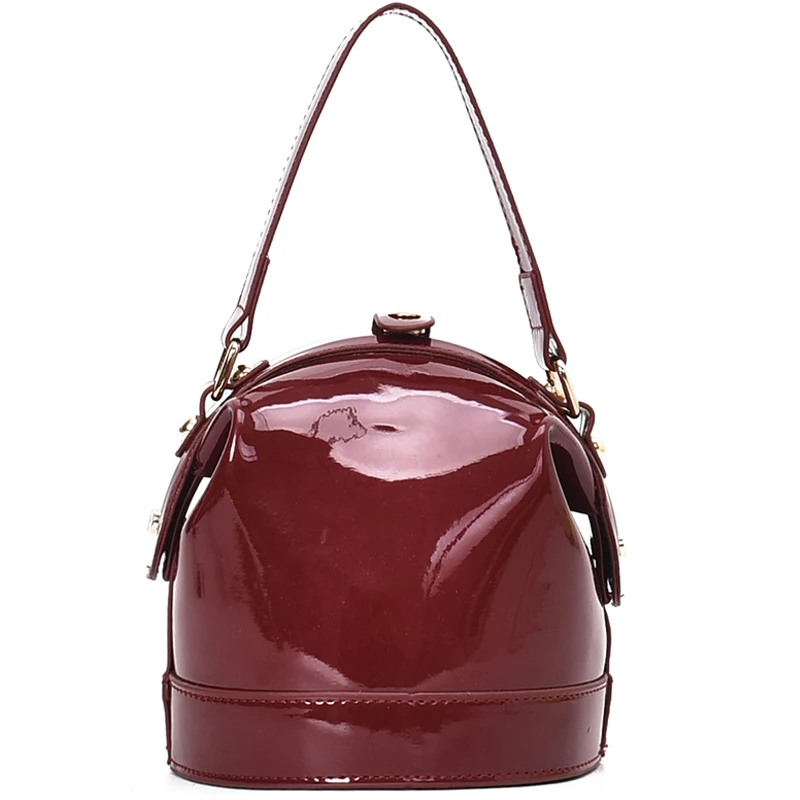 

Модная сумка в форме ведра, маленькая сумка для женщин новые Лакированная кожа высокого качества, сумка-мессенджер