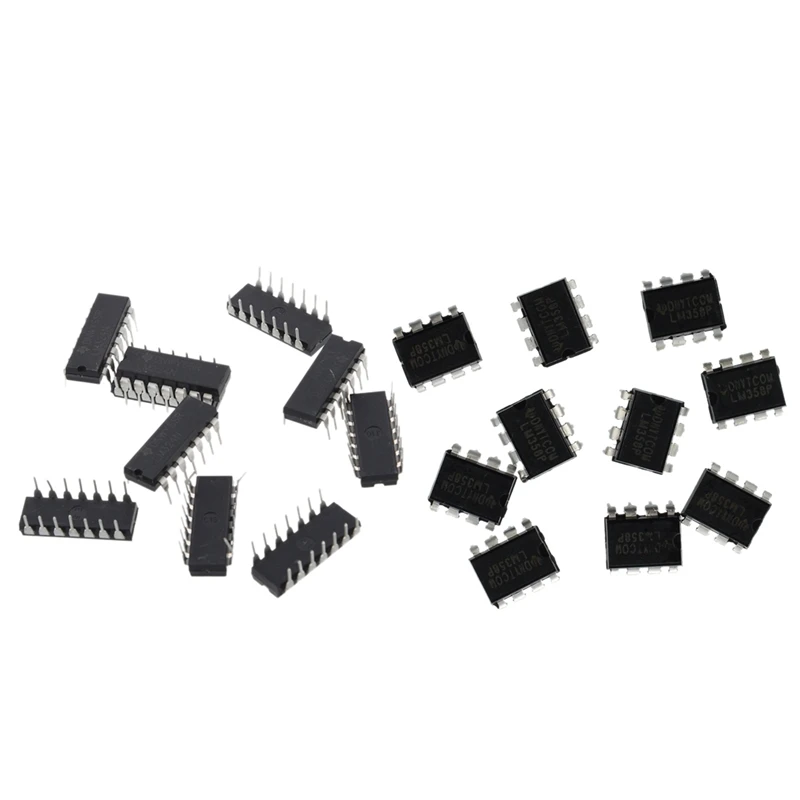 

10 X LM324N Low Power Quad DIP-14 Operational Amplifier. & 10X LM358N Low Power 8-Pin Dual Operational Amplifier