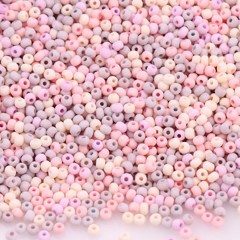 

3mm Matte Glass Seedbeads Macaroon 8/0 Uniform Round Spacer DIY Beads For Handcraft Sewing Supplies Jewelry Accessories 330Pcs