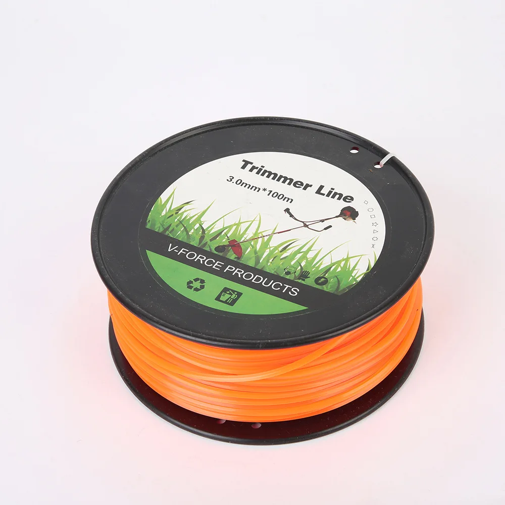 3MMX100M триммер линия Strimmer головка кустореза нейлоновая веревка шнур квадратный