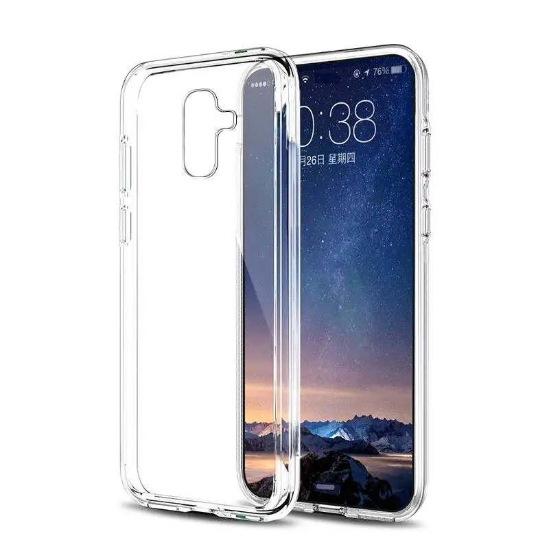 Ультратонкий Прозрачный мягкий чехол из ТПУ для Samsung Galaxy J8 J6 J4 Plus J7 J3 J2 Core телефона