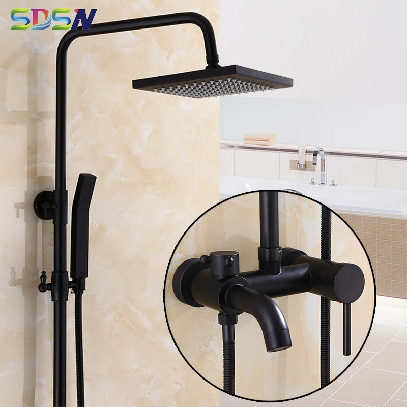 Настенный набор для ванны и душа качественный латунный смеситель ванной комнаты