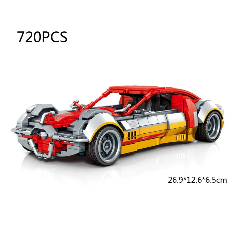 Technical building block Cyber game 2077 vehicle super sport car Lake womans sword brick pull back toy collection for gifts