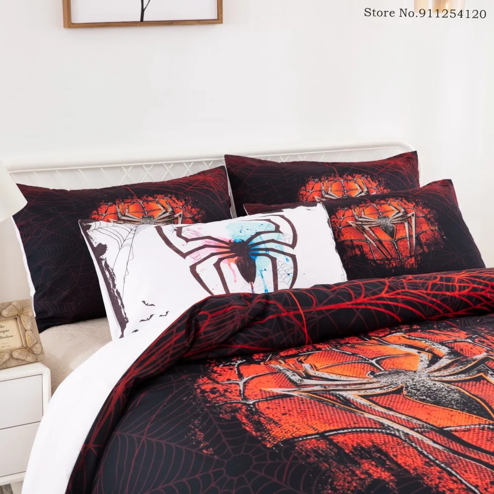 Комплект постельного белья с большим Пауком роскошный пододеяльник рисунком