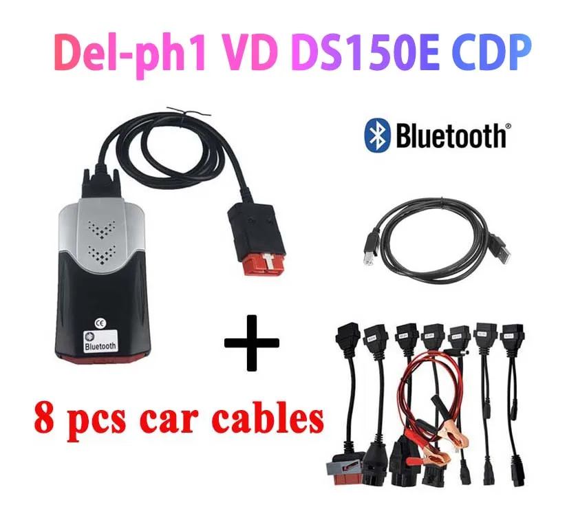 Новинка 2019 диагностический инструмент VD DS150E vci obd2 obdii с bluetooth-сканером генератора