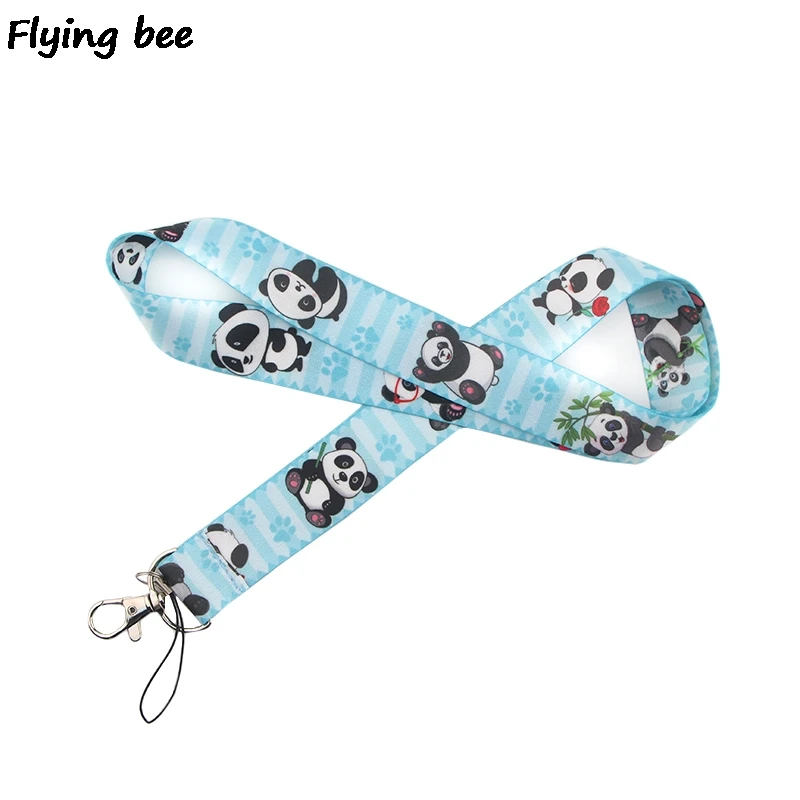 Flyingbee милая панда шнурок для телефона строп ключей ID карты фотография мужчин