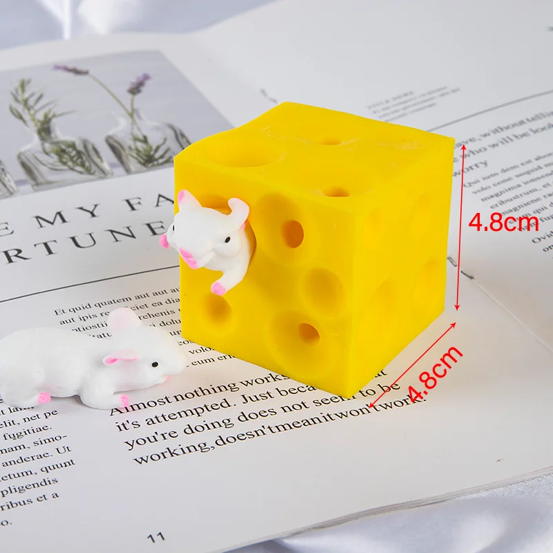 Игрушечная мышь и сыр Ленивец прятки игрушка для снятия стресса фигурки сыра