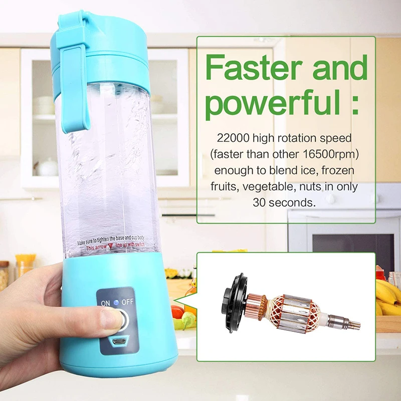 

Rechargeable Portable Electric Fruit Juicer Blender Handheld Smoothie Milkshake Maker Vegetable Squeezer Juice Stirring Mixer