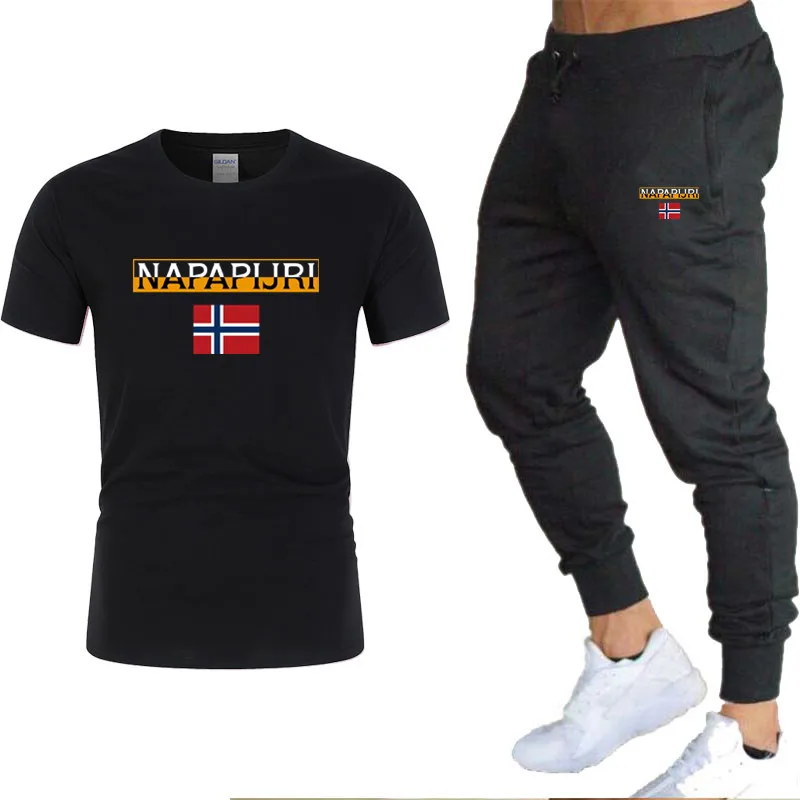 

2021 New Men's T-Shirt And Pants Suit Fashion Brand Printed T-Shirt Summer Casual Sportswear And Shorts Sportswear S-XXL 2-Piece