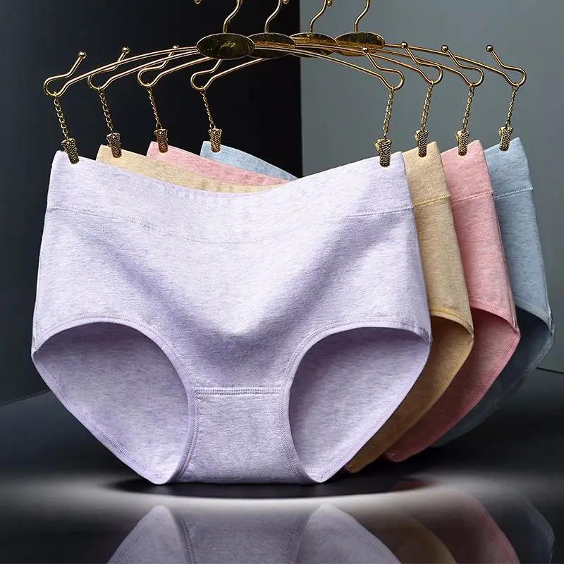 

3 Pcs/lot Large Size XXL Ladies Underwear Cotton Women's Panties Elastic Soft Breathable Sexy Mid Waist Briefs Panties Women