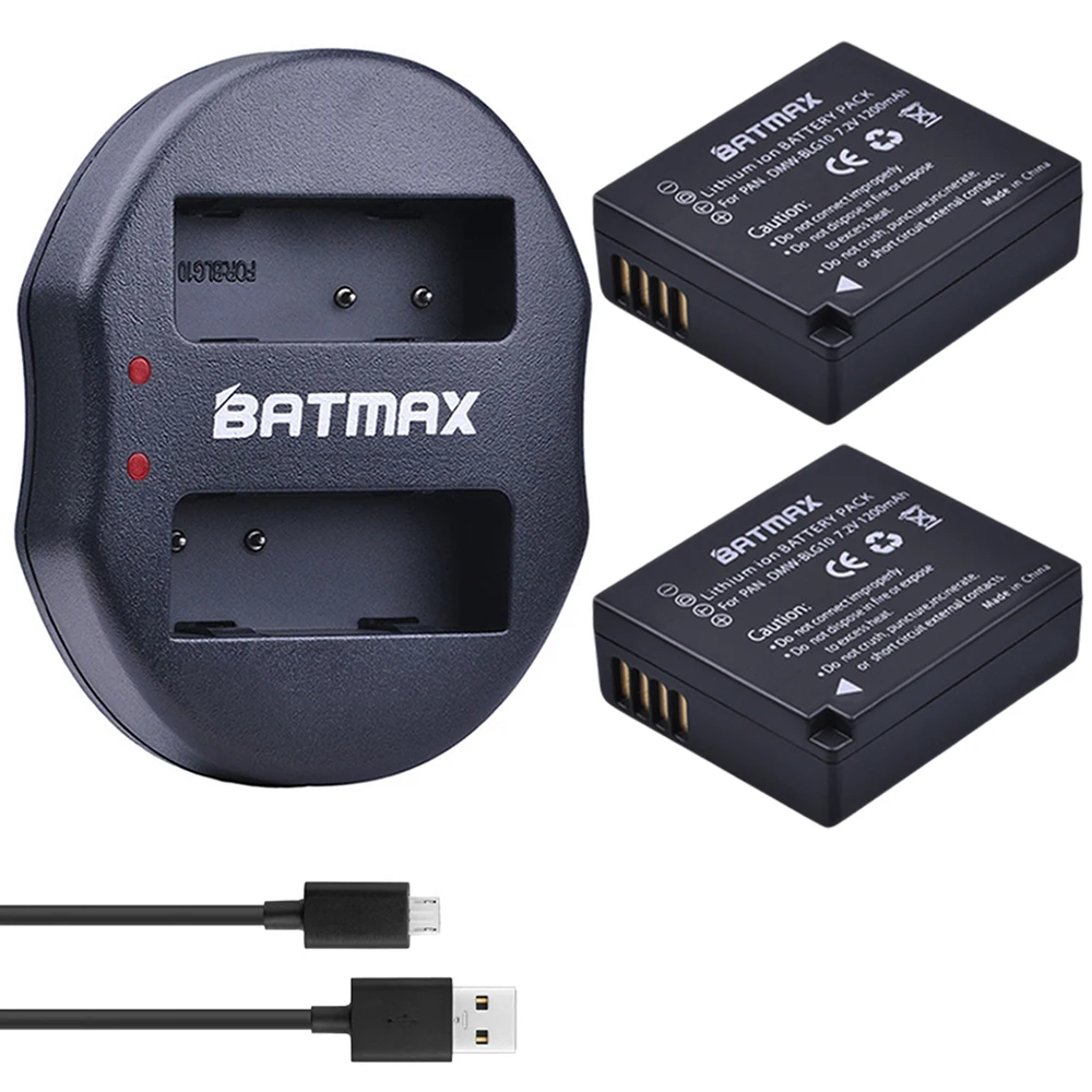 2 шт. двойное зарядное устройство USB для аккумулятора Panasonic BLG10GK BLG10 | Электроника