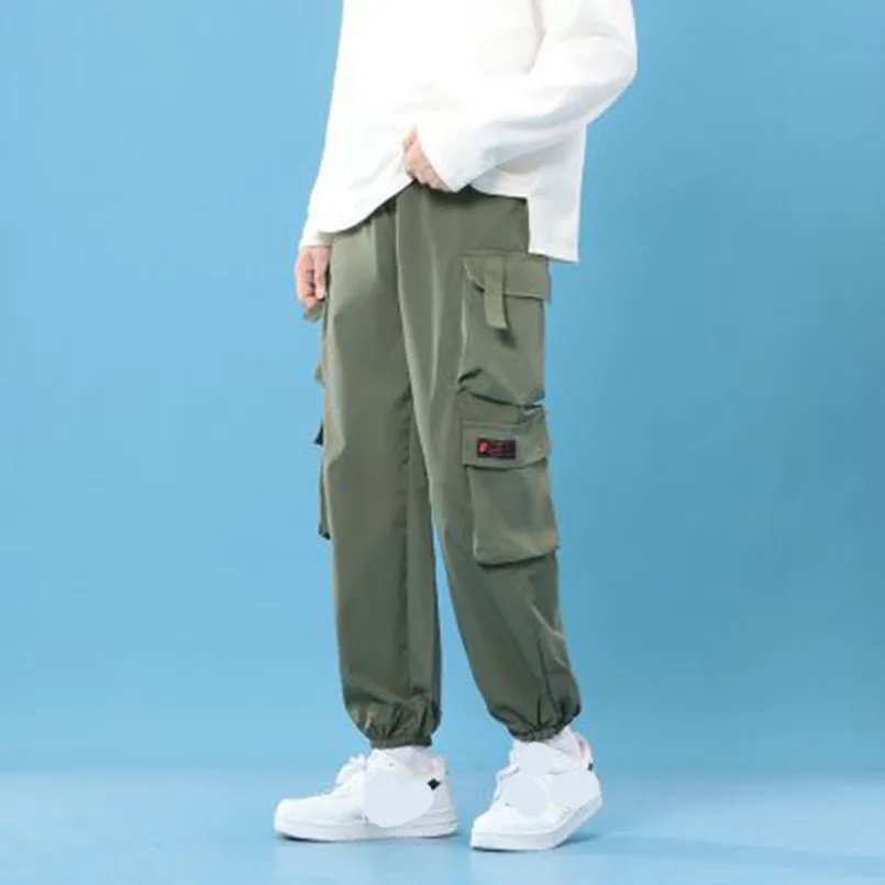 

Брюки-карго мужские Techwear джоггеры корейские мужские модные мешковатые брюки прямые мужские спортивные костюмы 2023 баскетбольные брюки для мальчиков