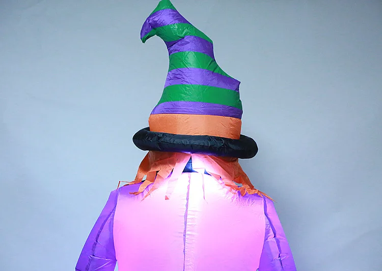 2 4 м гигантская ведьма зомби Хэллоуин украшения светодиодный освещенный