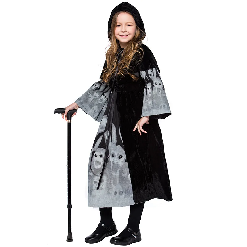 Kids Light Glowing Forsaken Souls Costume for Girls Grim Reaper Costumes Halloween |