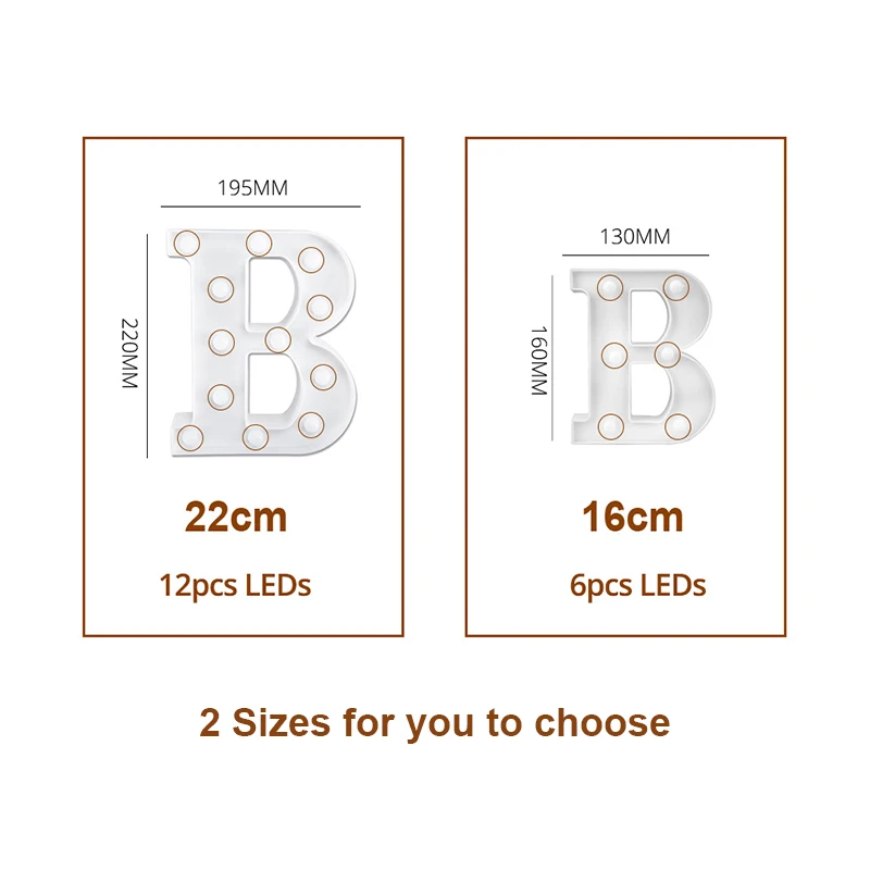 3D Alphabet Letter LED Lights Luminous Number Nightlight Christmas Wedding Birthday New Year Party Lighting Room Decoration | Лампы и