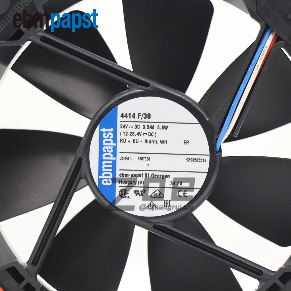 

Ebm papst 4414F DC Fan Axial Ball Bearing 24V 100.1CFM 43dB 119X119X25.4mm Inverter Cooling Fan For Carbinet