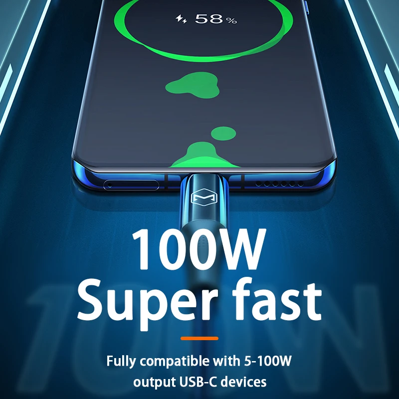 Кабель Mcdodo USB Type C-Type-C 5A для Samsung S10 S9 Huawei Switch Macbook магнитный USB-кабель зарядки и