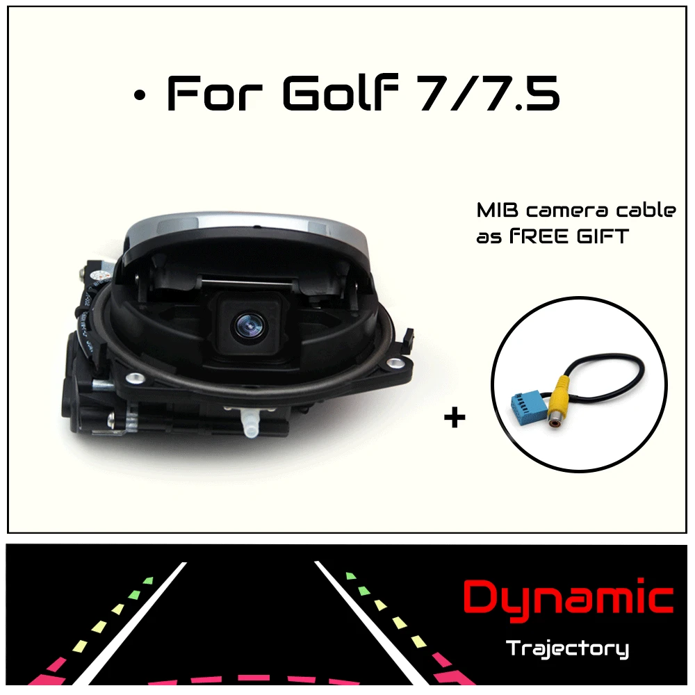 RCA Golf 7 Dynamic Trunk Handle Logo Trajectory Reverse Camera Badge HD Dynamic Rear Camera For VW golf 5 6 7 Polo 6R GTI B6 B7 B8 passat CC Eos - Название цвета: RCA Golf 7 Dynamic