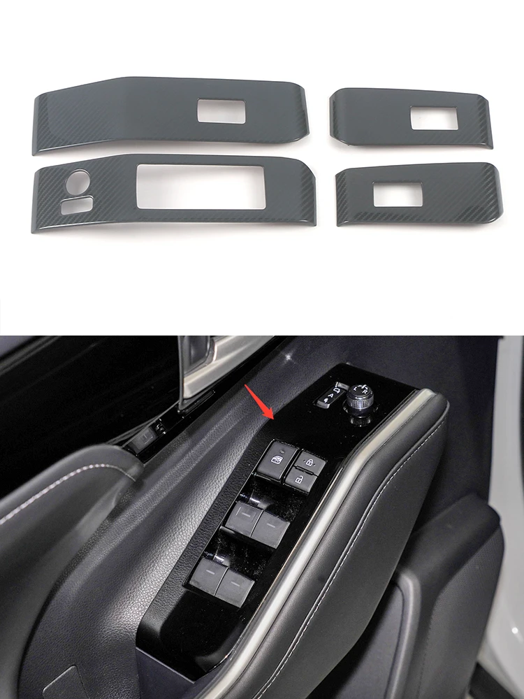 

For Toyota Highlander 2020 2021 2022 Window Lifti Switch Button Trim Cover Frame Chrome Car Interior Accessories