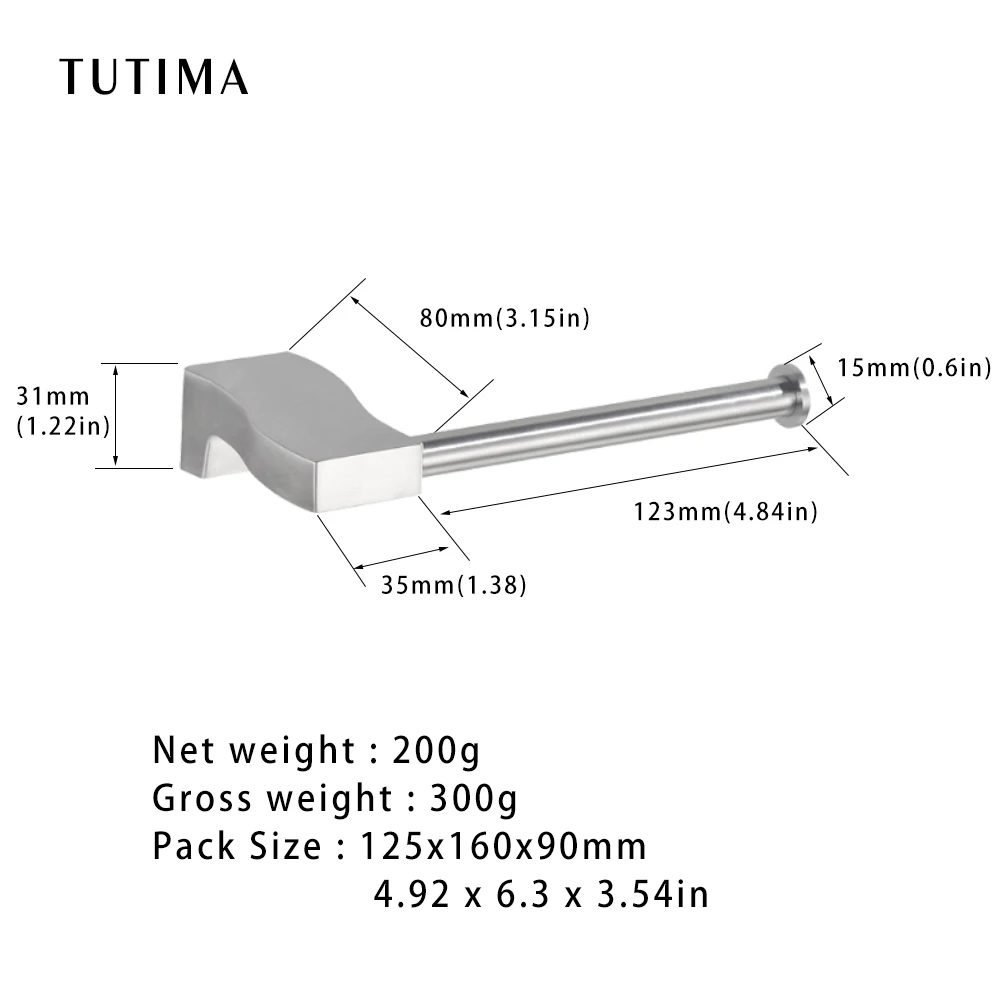 Современный настенный держатель для туалетной бумаги Tutima Smesiteli из нержавеющей