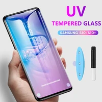 10d uv nano liquid full glue tempered glass for samsung galaxy s7 edge s8 s9 s9 s10 plus note 8 9 full cover screen protector