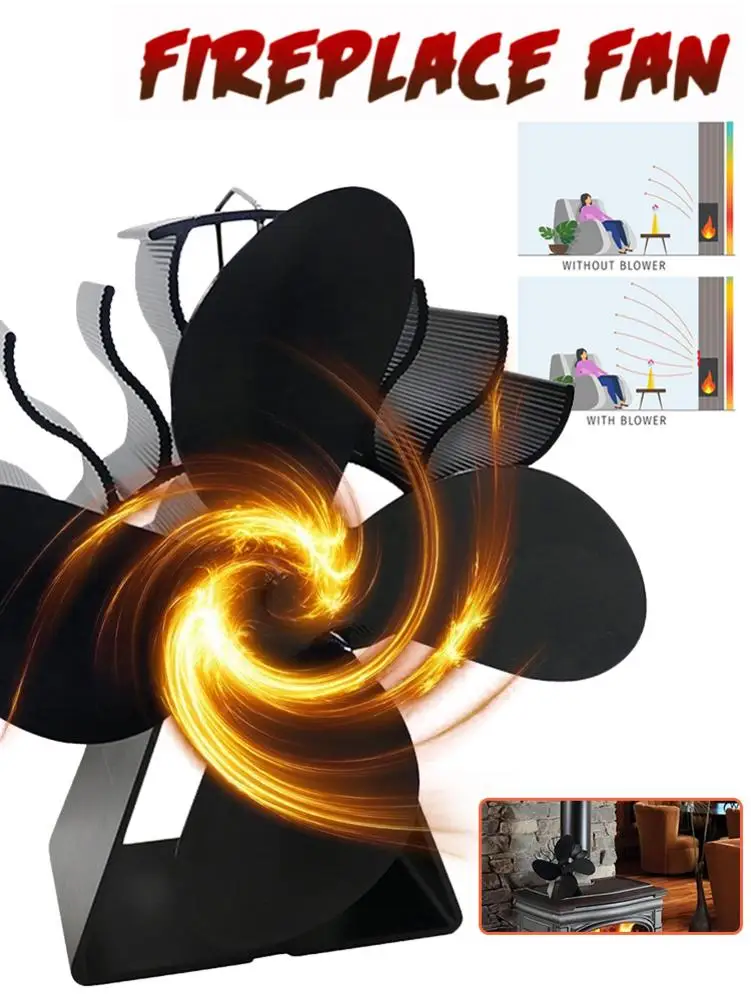 Черная модель 4 лезвия рабочая деревянная горелка экологически чистый тихий