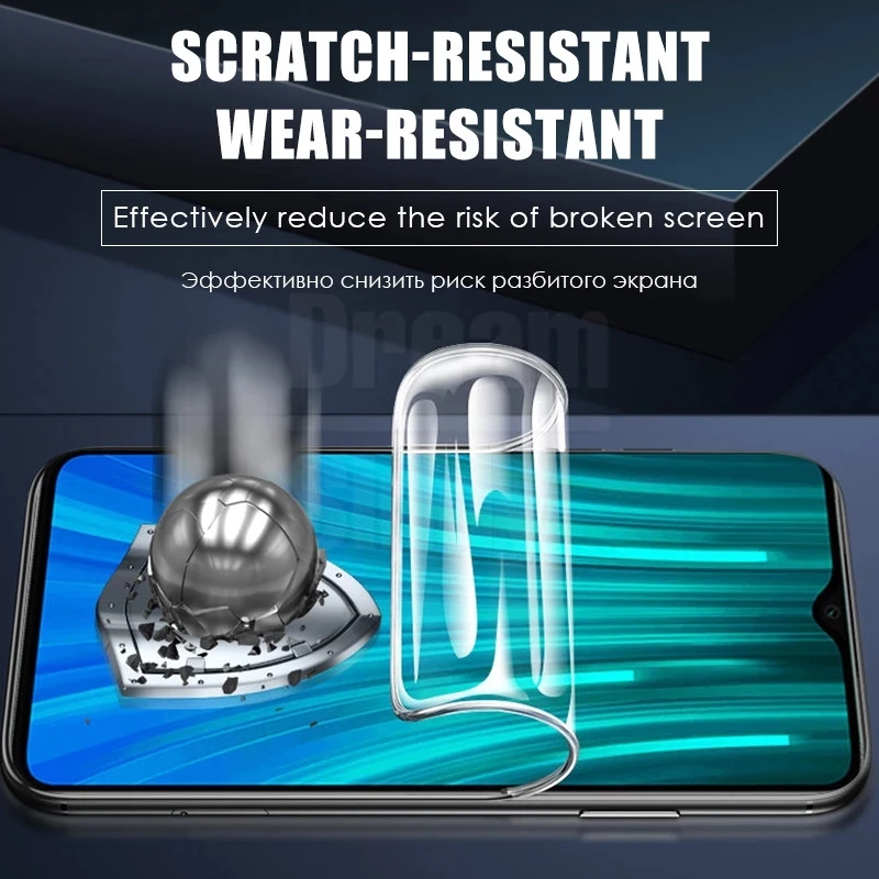 Гидрогелевая пленка с полным покрытием для Xiaomi Redmi Note 9 8 7 Pro Max 9A 9S Pocophone X3 F1 F2 защита