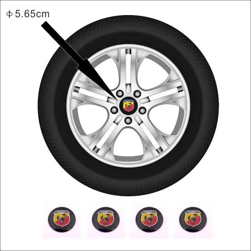 4 шт. 5 65 см наклейка из алюминиевого сплава подходит для Центральной крышки