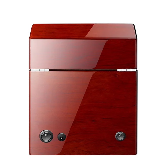 Темно коричневая коробка для часов автоматический держатель вращающийся чехол