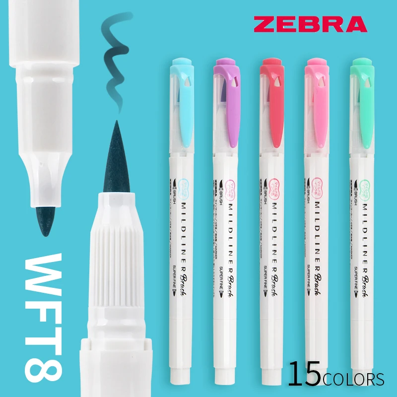 5 шт. ZEBRA WFT8 двойная головсветильник ящаяся цветная Люминесцентная кисть для