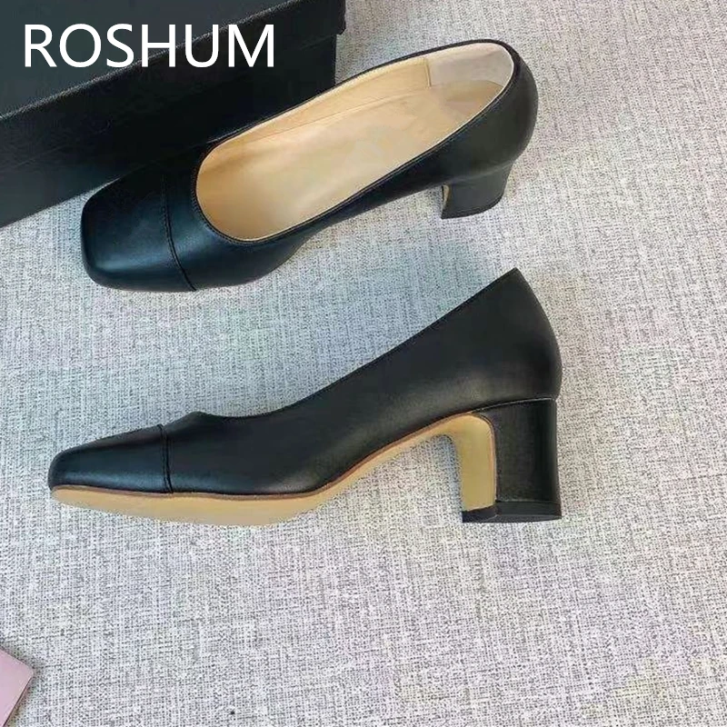 Spring autumn fashion classic women's shoes high heels black apricot white Mary Jane shoes 103 34-41