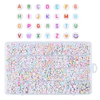 letters bead diy acrylic beads materials to suit 28 scattered beads plastic english 4 x7mm circle