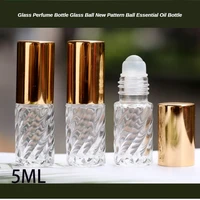 5ml6ml 8ml 10ml clear glass roll on bottle sample test essential oil vials with roller glass ball portable travel perfume bottle