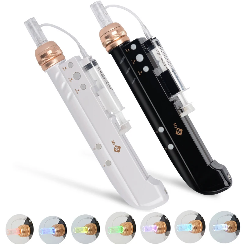 NEW Smart Injector Water Mesotherapy Hydra Injector 7 Color Light Meso Guns Derma Pen Injection Facial Treatment Machine