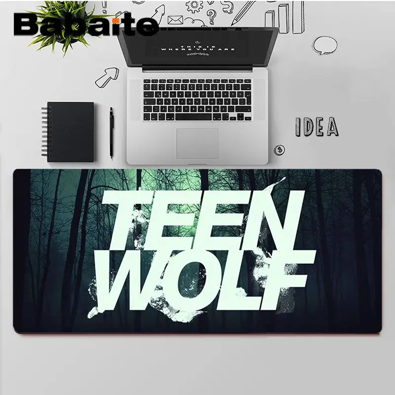 

Babaite High Quality Teen Wolf Customized MousePads Computer Laptop Anime Mouse Mat Rubber Computer Gaming mousepad