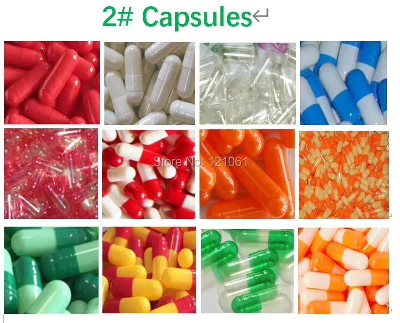 

2# vacant capsule 1,000pcs! Many colored empty capsule,hard gelatin empty capsules 2# (joined or seperated capsules available!)