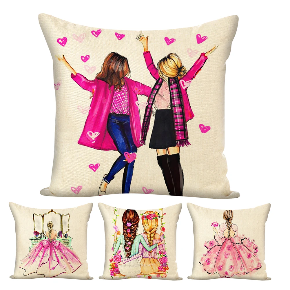 Urban Girl льняная Европейская и американская ветровая наволочка для подушки