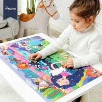 mideer kids large jigsaw puzzle set 100 pieces baby toys dinosaur fairy tale sleeping beauty educational toys for children gift