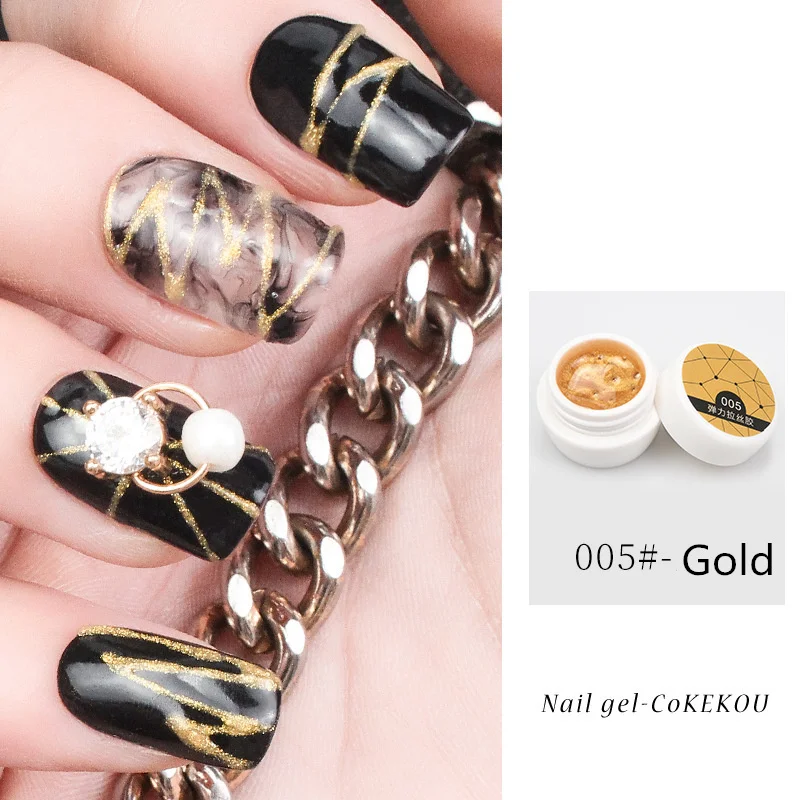 3D скульптура резной клей блеск DIY живопись УФ гель акриловый дизайн ногтей