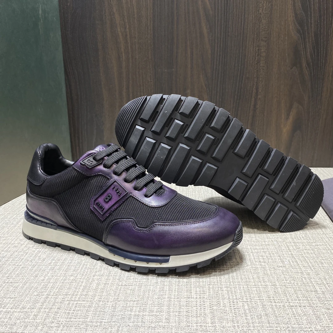 

Deluxe designer, new new colour collection Sport Track Leather & Nylon low-top running shoes