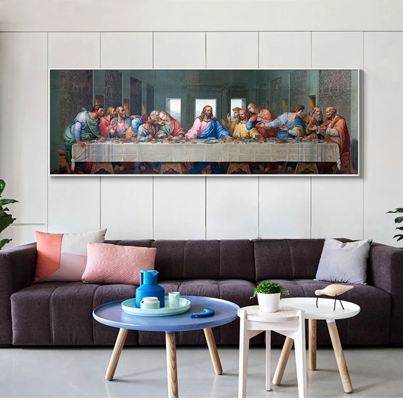 

The Last Supper By Leonardo da Vinci Canvas Paintings On the Wall Art Posters And Prints Famous Christ Art Pictures Wall Decor